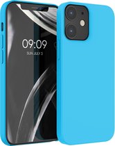 kwmobile telefoonhoesje geschikt voor Apple iPhone 12 / iPhone 12 Pro - Hoesje met siliconen coating - Smartphone case in ijsblauw