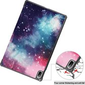 Tablet hoes geschikt voor Lenovo Tab P11 Plus (11 inch) - Tri-Fold Book Case - Galaxy