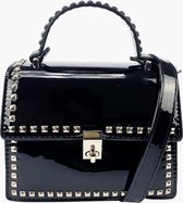 Fashionfanatics® Nerola Crossbodytas Zwart - Studs - Draaisluiting - Dames