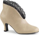 Pleaser Pink Label Enkellaars -39 Shoes- Jenna-105 US 9 Creme