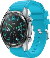 Siliconen Smartwatch bandje - Geschikt voor  Huawei Watch GT siliconen bandje - lichtblauw - 42mm - Horlogeband / Polsband / Armband