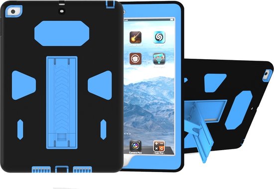 Mobigear Shockproof Hardcase Geschikt voor iPad 6 (2018) / iPad 5 (2017) - Zwart / Blauw