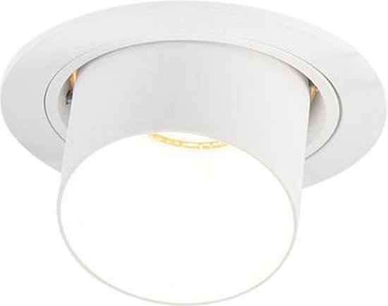QAZQA installa - Moderne Dimbare LED Smart Inbouwspot incl. wifi met Dimmer - 1 lichts - Ø 92 mm - Wit - Woonkamer | Slaapkamer | Keuken