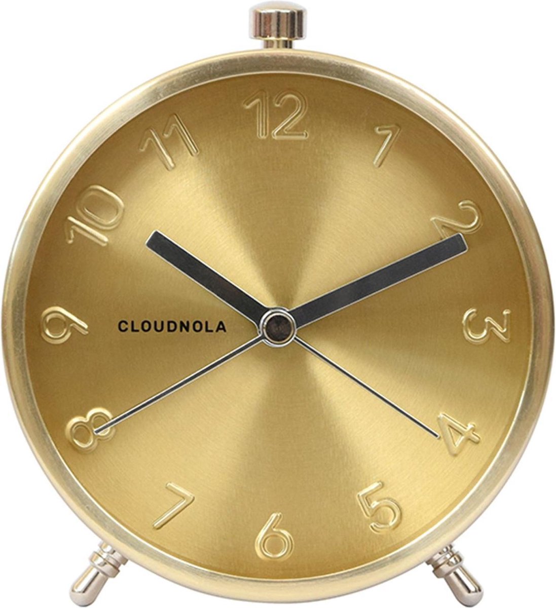 Cloudnola - Glam Gouden Wekker - Artistiek Design - Bureauklok - Alarm