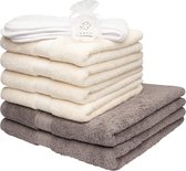 TOWELZ® Luxe hotel- & spa wellness handdoeken set 2XL + 4XL - inclusief GRATIS gezichtshanddoek en bamboegeur zeepje