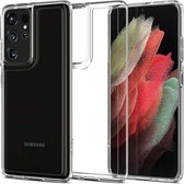 Spigen Ultra Hybrid Case - Telefoonhoesje - Hoesje Voor Samsung Galaxy S21 Ultra (Crystal Clear)