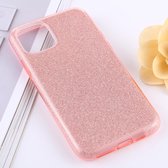 Volledige dekking TPU + PC Glittery poeder beschermende achterkant van de behuizing voor iPhone 11 Pro Max (roze)