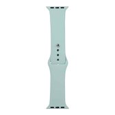 Voor Apple Watch Series 5 en 4 44 mm / 3 en 2 en 1 42 mm siliconen horlogeband, korte sectie (vrouwelijk) (lichtgroen)