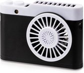 Draagbare mini usb opladen camera ventilator hangende hals kleine ventilator (zwart)