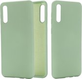 Effen kleur vloeibare siliconen dropproof volledige dekking beschermhoes voor Galaxy A50 (groen)