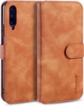 Voor Huawei Y9s / Honor 9X Pro / 9X DG.MING Retro Oil Side Horizontal Flip Case met houder & kaartsleuven & portemonnee (bruin)