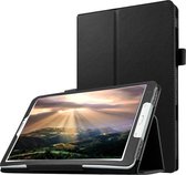 Litchi Texture Horizontale Flip Effen Leren Case met Houder voor Galaxy Tab E 8.0 / T377V (Zwart)