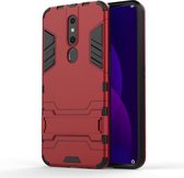 Shockproof PC + TPU Case voor OPPO F11 Pro, met houder (rood)