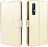 Voor OPPO Reno 3 Pro Crazy Horse Texture horizontale flip lederen tas met houder & kaartsleuven & fotolijst (goud)