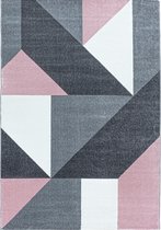 Modern laagpolig vloerkleed Ottawa - roze 4205 - 200x290 cm