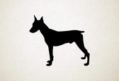 Silhouette hond - German Pinscher - Duitse Pinscher - M - 60x70cm - Zwart - wanddecoratie