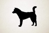 Silhouette hond - Kishu Ken - M - 60x71cm - Zwart - wanddecoratie