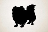 Silhouette hond - PekingnesePekinees - S - 45x46cm - Zwart - wanddecoratie