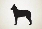 Silhouette hond - Belgian Shepherd Dog (laekenois) - Belgische Herder (Laekense) - L - 75x76cm - Zwart - wanddecoratie