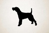 Silhouette hond - Welsh Terrier - Welsh Terrier - S - 45x56cm - Zwart - wanddecoratie