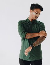 Overhemd - Biologisch katoen - donker groen
