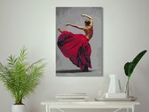 Doe-het-zelf op canvas schilderen - Red Skirt-40x60