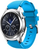 Siliconen Smartwatch bandje - Geschikt voor  Samsung Gear S3 silicone band - lichtblauw - Horlogeband / Polsband / Armband