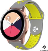 Strap-it Samsung Galaxy Watch Active / Active 2 sport band - grijs geel