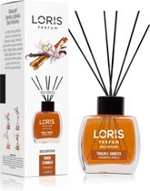 LORIS - Parfum - Geurstokjes - Huisgeur - Huisparfum - Cinnamon & Vanilla - 120ml