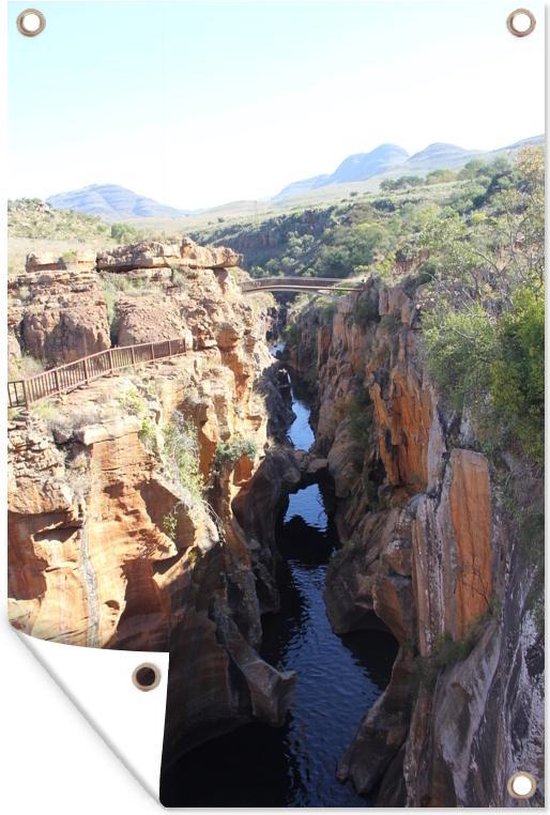 Tuinposter - Tuindoek - Tuinposters buiten - Diepe kloof in de Zuid-Afrikaanse Blyde River-poort - 80x120 cm - Tuin