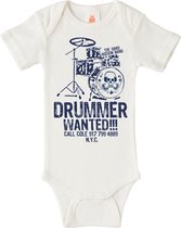 Logoshirt Baby-Body DRUMMER WANTED - Print
