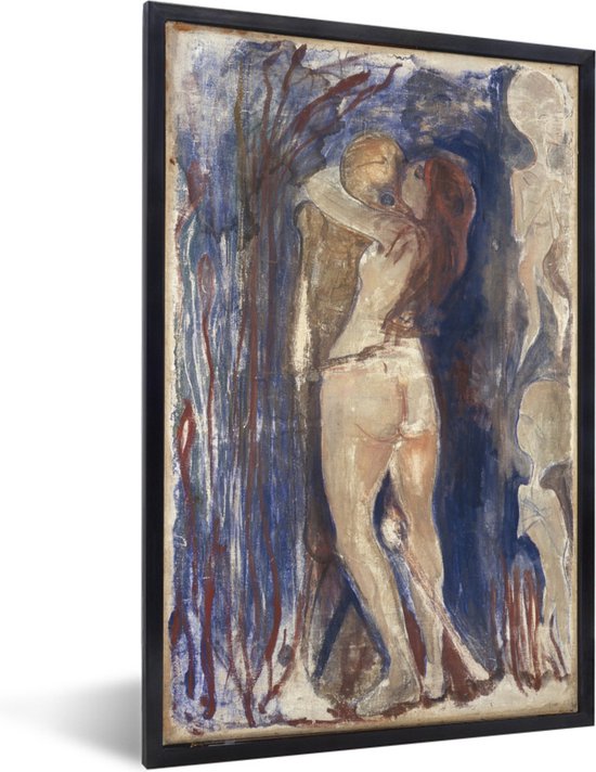Fotolijst incl. Poster - Dood en leven - Edvard Munch - 40x60 cm - Posterlijst