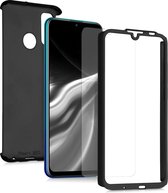 kwmobile 360 graden hoesje voor Huawei P Smart (2020) - volledige bescherming met screenprotector - metallic zwart