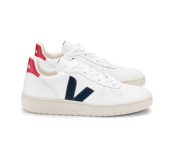 Veja V-10 Leather Extra White heren sneakers wit | bol.com