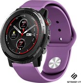 Siliconen Smartwatch bandje - Geschikt voor  Xiaomi Amazfit Stratos sport band - paars - Strap-it Horlogeband / Polsband / Armband