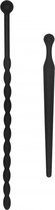 Beginners Silicone Plug Set - Black - Urethral Toys -