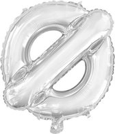 Wefiesta Folieballon Symbool Ø 16 Cm Zilver