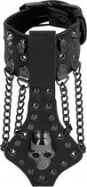Ouch! Skulls and Bones - Bracelet with Skulls and Chains - Black - Bondage Toys - Accessories