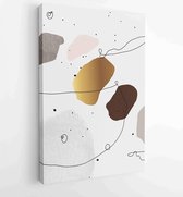 Minimal and Gold abstract wall arts vector collection 3 - Moderne schilderijen – Vertical – 1931500805 - 50*40 Vertical