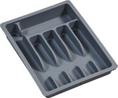 Plateau à couverts extensible en plastique - Extensible de 6 à 8 compartiments - 29-50 x 38 x 6,3 cm