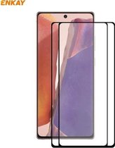 2 STUKS Voor Samsung Galaxy Note 20 ENKAY Hoed-Prins Volledige Lijm 0.2mm 9 H 2.5D Gehard Glas Volledige dekking Film Ondersteuning Vingerafdruk Unlock