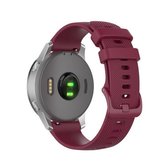 Voor Garmin siliconen smartwatch vervangende polsband, maat: 20 mm universeel (wijnrood)