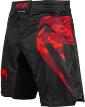 Venum Fight Shorts Light 3.0 Zwart Rood Camo XL - Jeansmaat 36/37