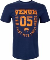 Venum Origins T-shirt Blauw Oranje Maat XXL