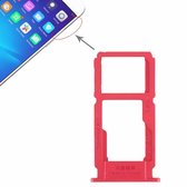 SIM-kaartvak + SIM-kaartvak / Micro SD-kaartvak voor OPPO R11 (rood)