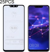 25 STUKS 9H 5D Volledige lijm Volledig scherm Gehard glasfilm voor Huawei Mate 20 Lite