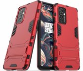 Armor Kickstand Back Cover - OnePlus 9 Hoesje - Rood