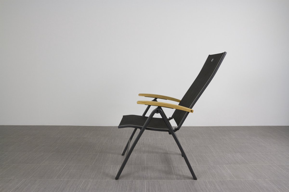 Hartman Chaise de jardin réglable Roma - Accoudoir en teck