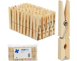 200x wasknijpers hout - houten knijpers - knutselen - ophangen van wasgoed