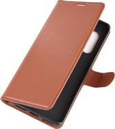 Motorola Edge Plus Hoesje - Mobigear - Classic Serie - Kunstlederen Bookcase - Cognac - Hoesje Geschikt Voor Motorola Edge Plus